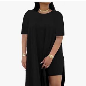 Black Oversized Tunic Tee